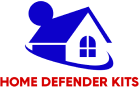 A blue house with the words home defender 1 0